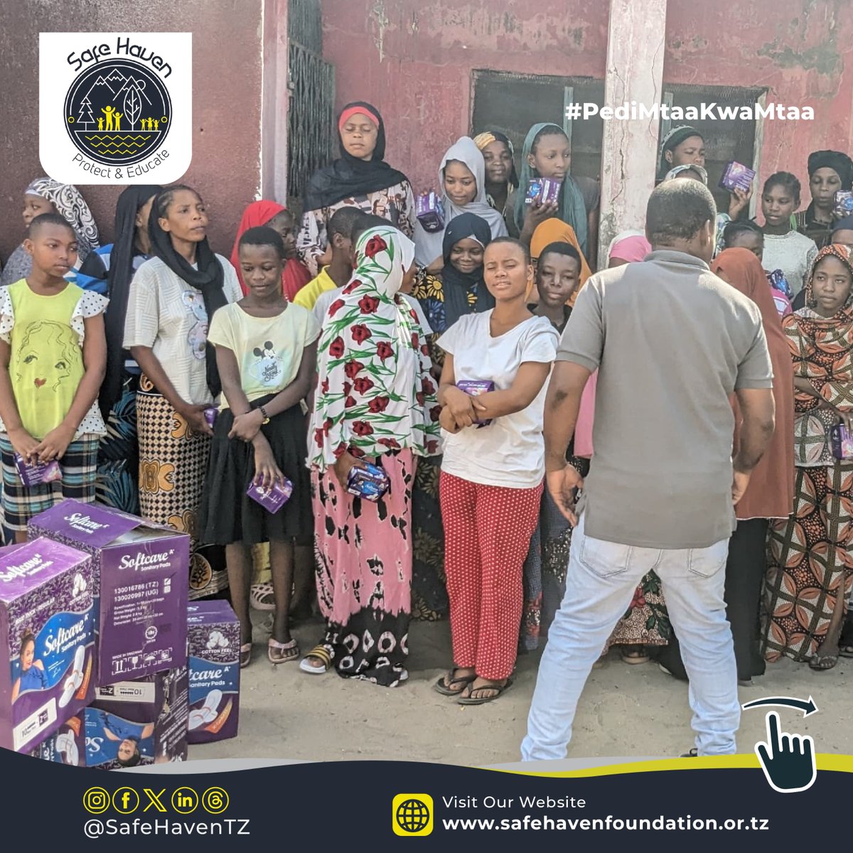 Tumefika Mtaa wa Kwa Mzungu, Tarafa ya Mbagala, Kata ya Kilungule, Wilaya ya Temeke tumekutana na wasichana katika umri wa baleghe na kufanikisha kutoa elimu sahihi ya matumizi ya taulo za kike. 

#PediMtaaKwaMtaa #MsichanaPedi #SafeHavenFoundation #EducateAndProtect