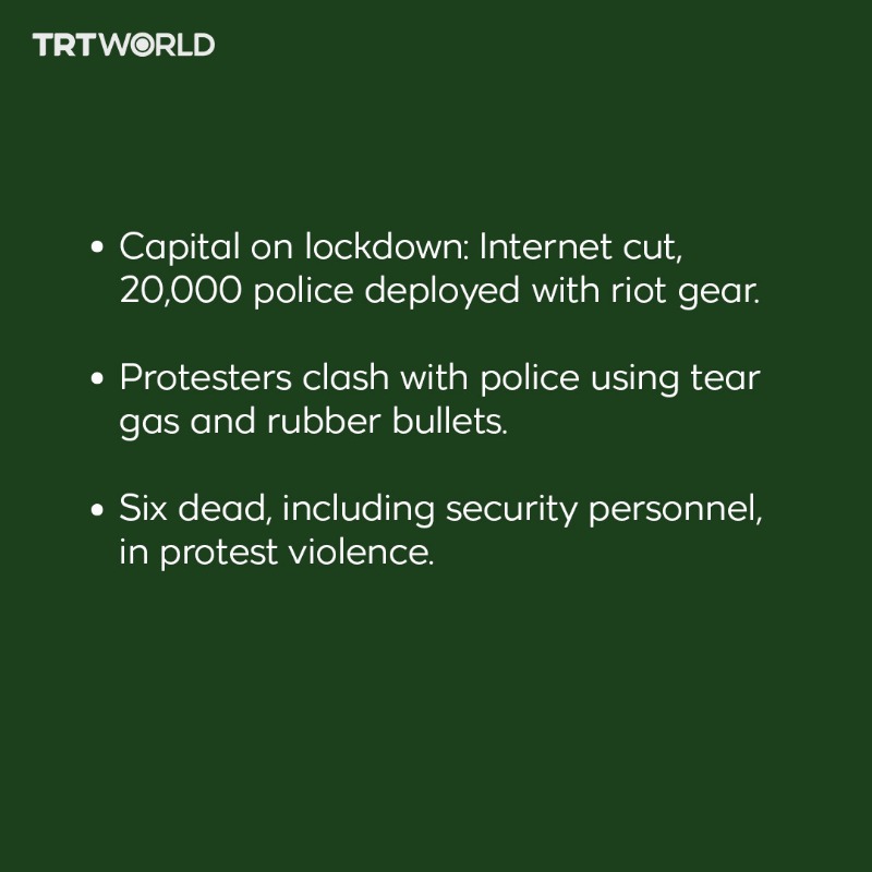 trtworld's tweet photo. Supporters demanding the release of jailed former Pakistani premier Imran Khan breached barricades of shipping containers sealing off Islamabad