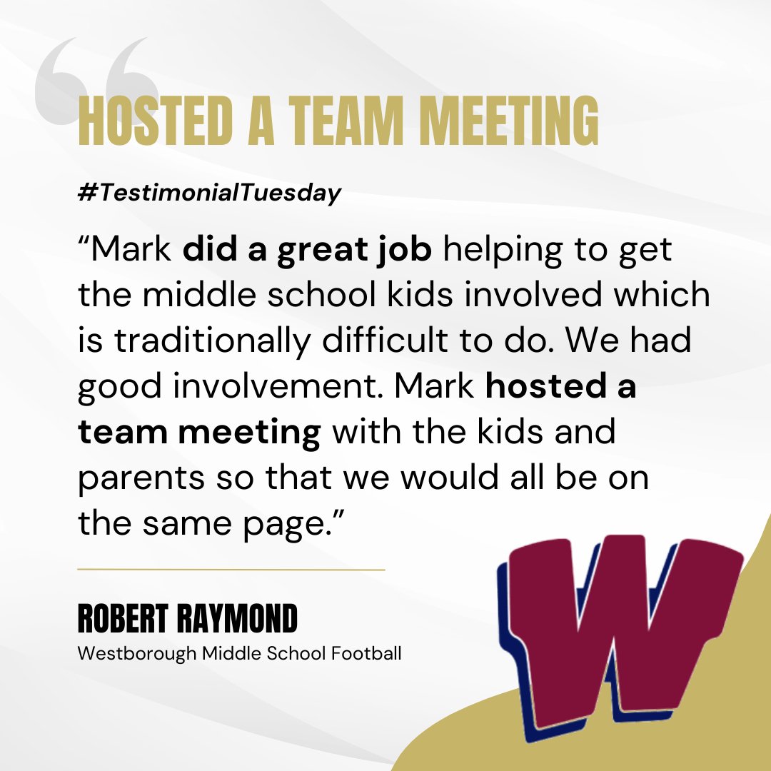 Coach Raymond and the #WestboroughMiddleSchoolFootball team scored big with their fundraiser alongside Fundraising Coach <a href="/msharkygold/">Mark "Sharky" Chatalian</a>! 🏈🎉 With their hard-earned profits, they’re gearing up to invest in brand-new equipment for the squad. #TestimonialTuesday #FundraisingSuccess