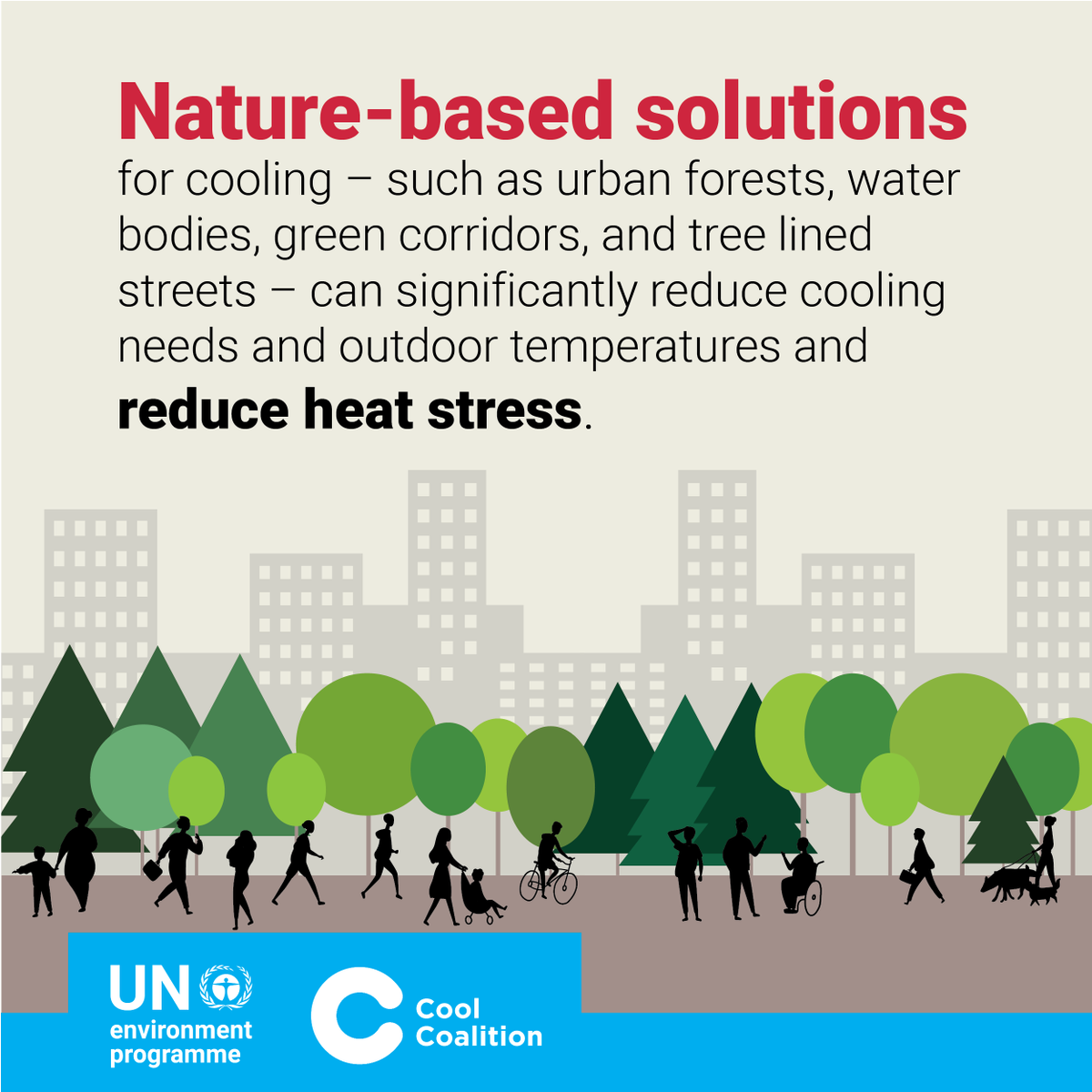 UNDRR's tweet image. ❄️Keeping it chill in a warming world
This @UNEP report lays out sustainable cooling measures in three areas.. 
🔌These measures would deliver 60% cuts in  power consumed by cooling equipment.
ow.ly/HrBL50Uf4O2 #COP28