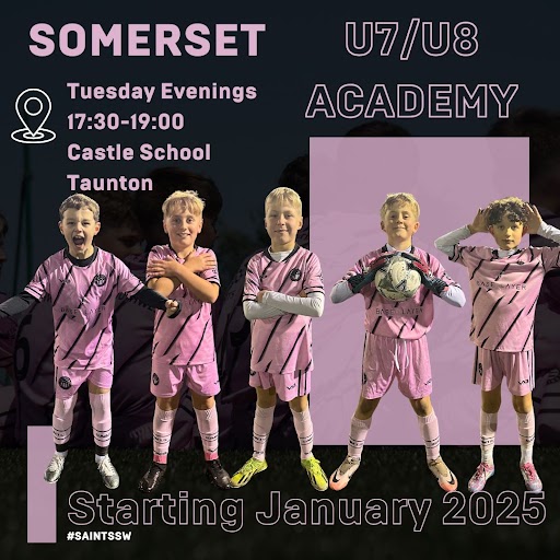SaintsSouthWest's tweet photo. 🟢UPCOMING SOMERSET ACADEMY TRIALS🟢

Are you a talented young footballer aged 7 or 8?

Trial for our Somerset Academy and develop your skills under the guidance of experienced coaches.

Trials will be held in January 2025.

#Saintssw

😇 https://t.co/fW5dGPvjw3