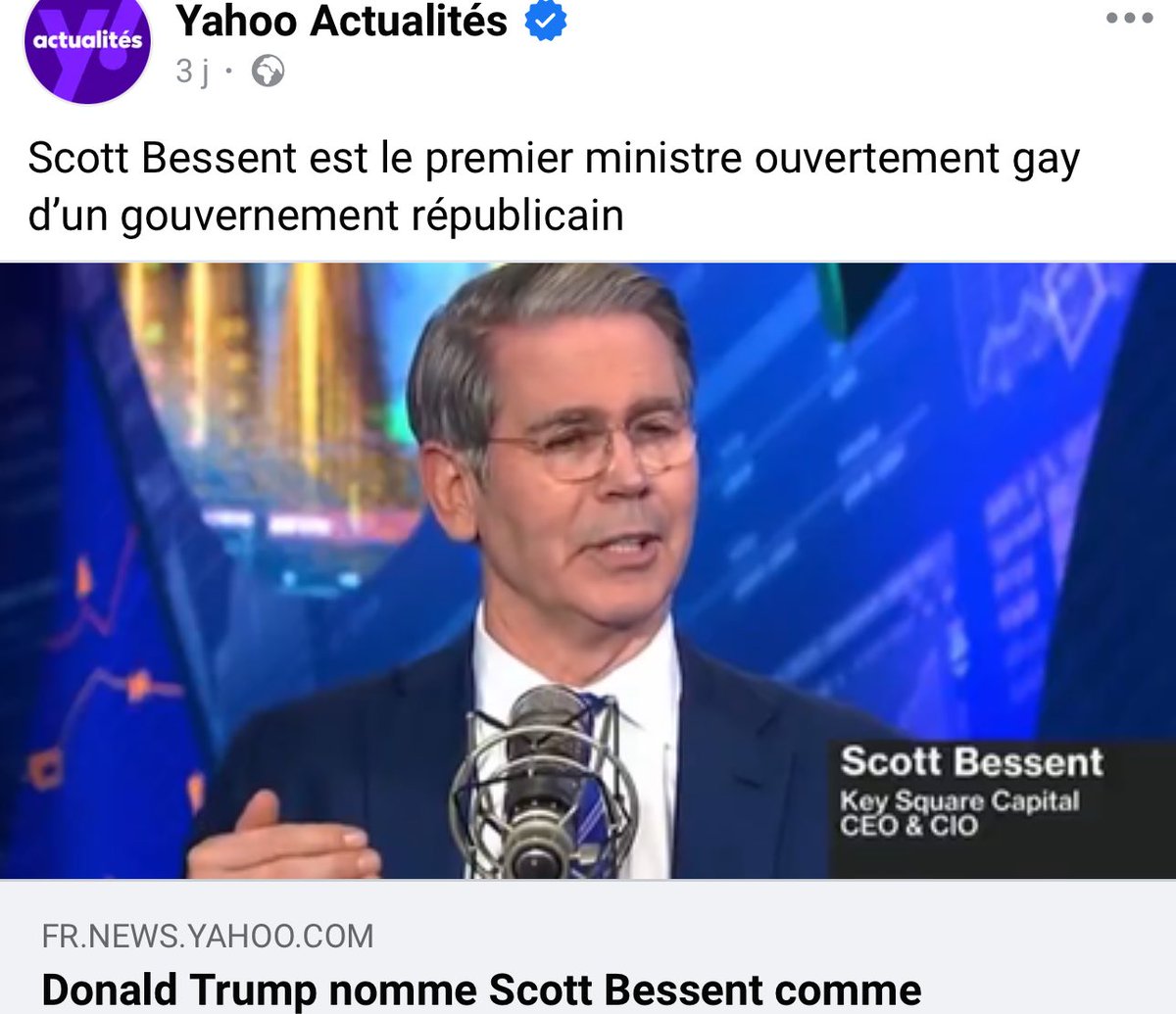 La lutte contre l'homophobie sans lutte des classes, c'est de la danse de salon… 

Ne nous trompons pas d’identité : M. Bessent est d’abord l’un des hommes les plus riches du monde et c’est eux qu’il défendra et représentera comme ministre des finances de Donald Trump.