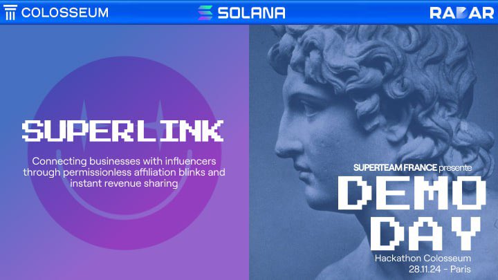 🤯 We all know that launching a Web3 project today is god damn hard, but Superlink is here to supercharge your salesforce and bring in tractions ! 🚀

👋 After our presentation at the <a href="/EclipseFND/">Eclipse</a> SVM Summit. We're thrilled to showcase Superlink at the <a href="/SuperteamFRANCE/">Superteam France</a> Demo Day at