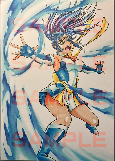 Japan Comic Art Expo 2024 Winterに両日参加予定です。  仮面アメリカから完成アナログイラスト2点。この時間に3キャラまで完成すると思ったんだけどなぁ。目が疲れてる><あ。ホワイトはまだです。 