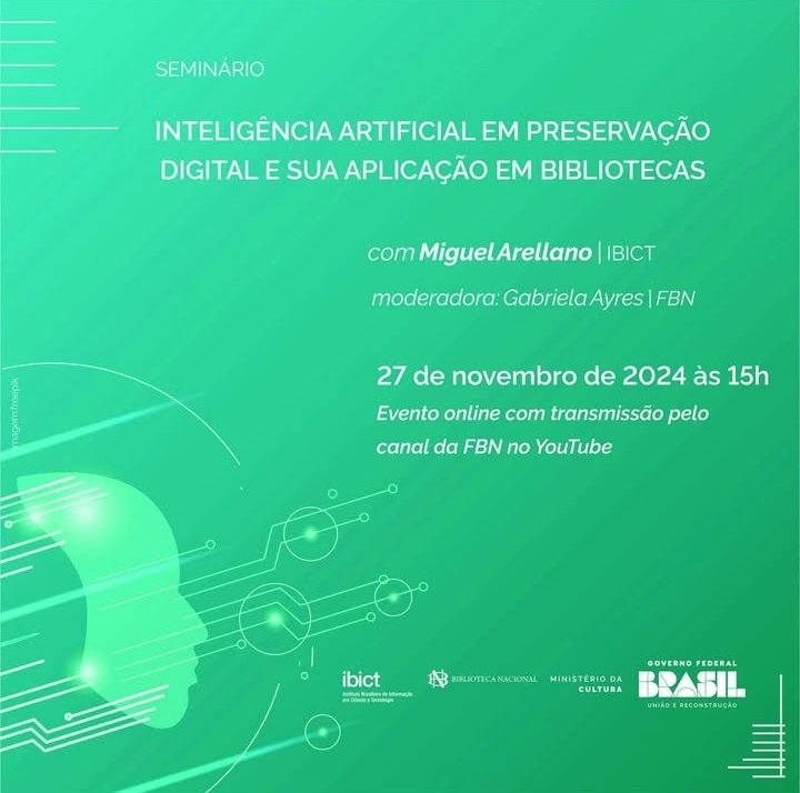 CRBsete's tweet photo. Divulgação: Atenção, o evento em conjunto da Fundação Biblioteca Nacional (FBN), e o Instituto Brasileiro de Informação em Ciência e Tecnologia (Ibict,), será amanhã!
#crb7 #crb7comvc #inteligenciaartificialdigitalesuaaplicacaoembibliotecas https://t.co/FVDoiMDTVK