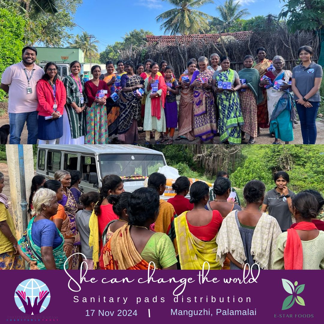 _tkct_'s tweet image. ✨ Empowering Women, Transforming Lives ✨

📍 Manguzhi &amp;amp; Perumpathy
On 17th Nov 2024, TKCT &amp;amp; E-Star Foods distributed 1,530 organic pads, empowering 200 women in 7 villages with hygiene awareness.

More than a drive—it’s a movement for health, dignity &amp;amp; change! 🌱💪