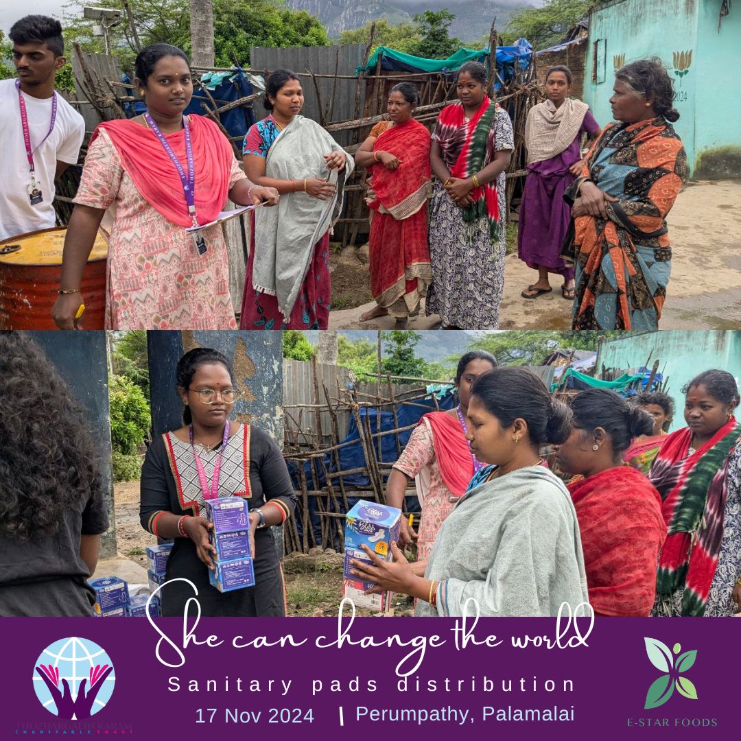 _tkct_'s tweet image. ✨ Empowering Women, Transforming Lives ✨

📍 Manguzhi &amp;amp; Perumpathy
On 17th Nov 2024, TKCT &amp;amp; E-Star Foods distributed 1,530 organic pads, empowering 200 women in 7 villages with hygiene awareness.

More than a drive—it’s a movement for health, dignity &amp;amp; change! 🌱💪