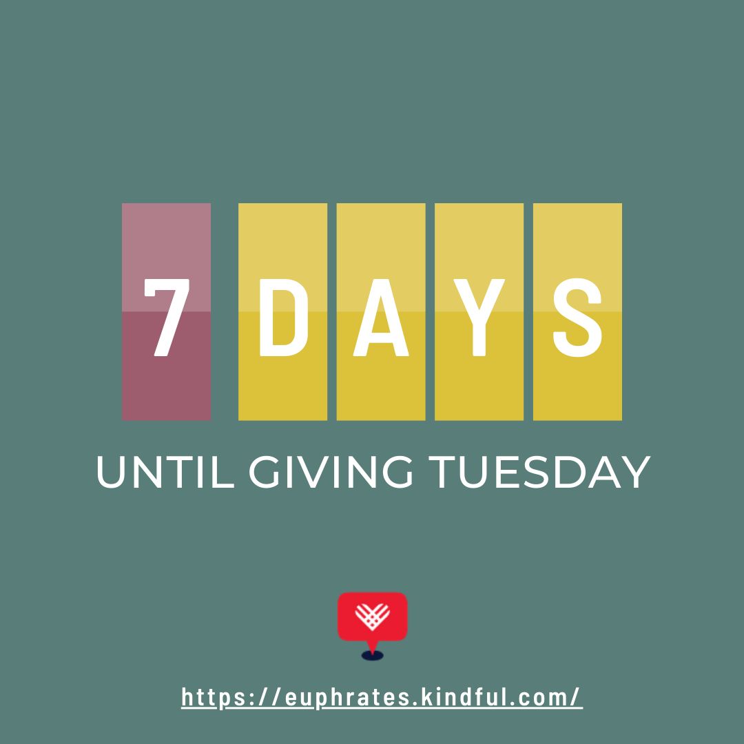 EuphratesTweet's tweet photo. The countdown continues - Giving Tuesday is around the corner! Ready to be part of this global giving movement? Join us! 💕
#InvestInPeace: https://t.co/NuGQ1L8KBq
#GiveTogether #GivingTuesday #ChoosePeace #PracticePeace #DonateToday https://t.co/N1wPxURzn1