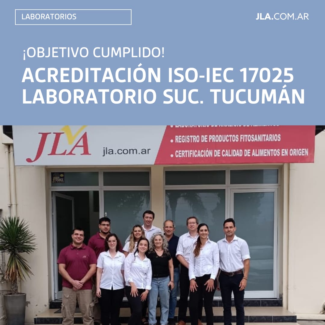 JLA_Arg's tweet image. Hoy es un día muy especial para nuestro equipo de la sucursal Tucumán. Después de un largo trabajo logramos la acreditación IRAM-ISO/IEC 17025 🧫
De este modo seguimos acompañando y apoyando al crecimiento de nuestros clientes en el norte argentino 🇦🇷
