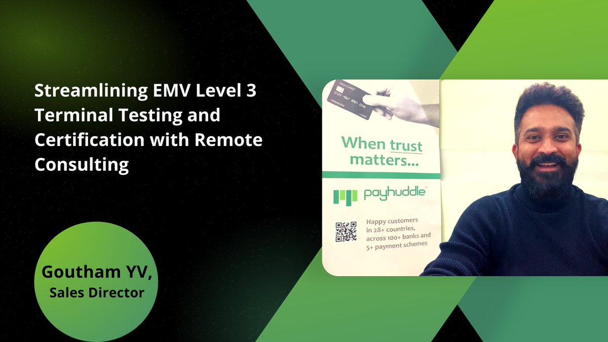 Payhuddle's tweet photo. Are you facing challenges with the EMV Level 3 certification process for your #POS terminals and ATMs? We can help!

Watch the video: https://t.co/SExjbs4BNh

#remoteconsulting #acquirercertification #paymentstesting #l3testing #paymentsconsulting #emv #fintech https://t.co/swYsdk2tmI