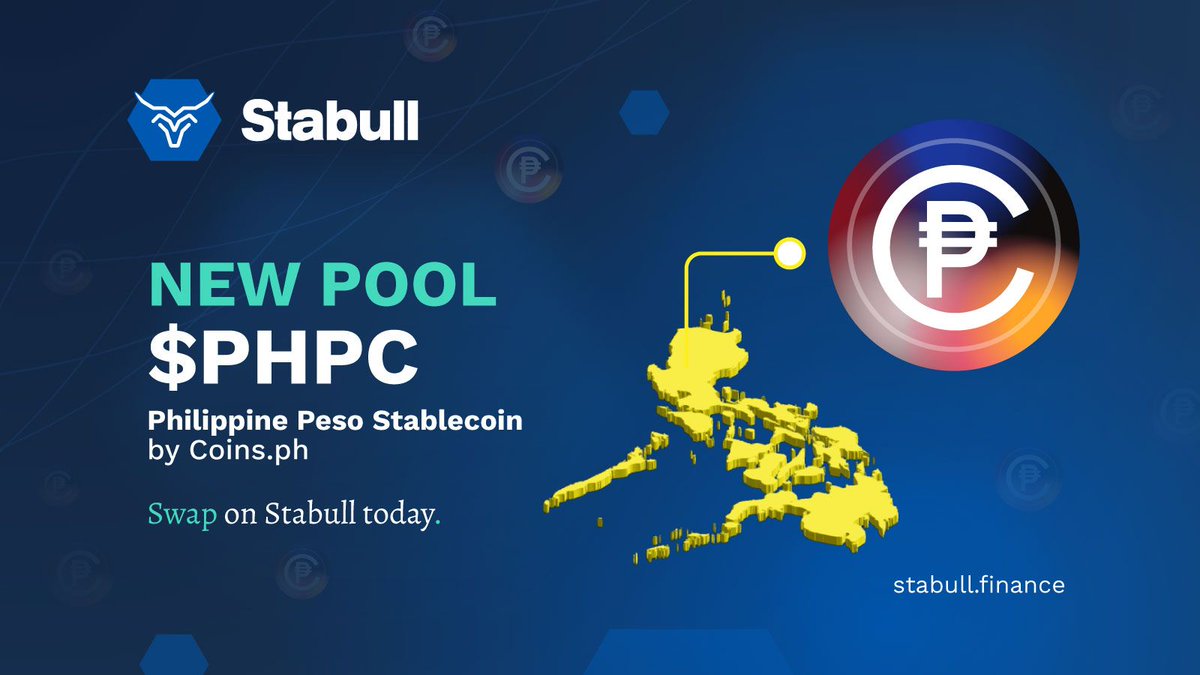 $PHPC is a stablecoin pegged to the Philippine Peso, with a target value of 1 PHPC to 1 PHP, issued by <a href="/coinsph/">Coins.ph</a> a licensed Virtual Asset Service Provider &amp; Electronic Money Issuer.
Swap $PHPC with $USDC, $USDT, $EURS, $TRYB, $XSGD, $BRZ, and $DAI on Stabull
