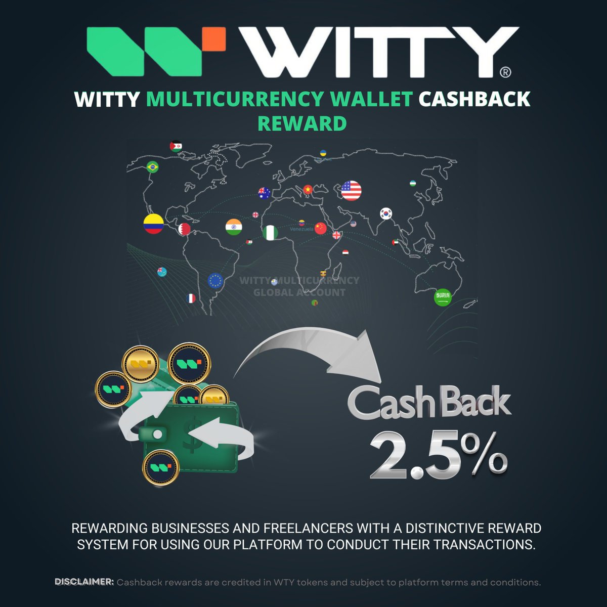 thewittytech001's tweet image. WITTY Multicurrency Wallet Cashback Reward💱🎁

It's our tradition to acknowledge and reward users of our products, and our Multicurrency Global Account is not an exception. Businesses and freelancers are rewarded for utilizing our platform for their transactions.♻️

Our