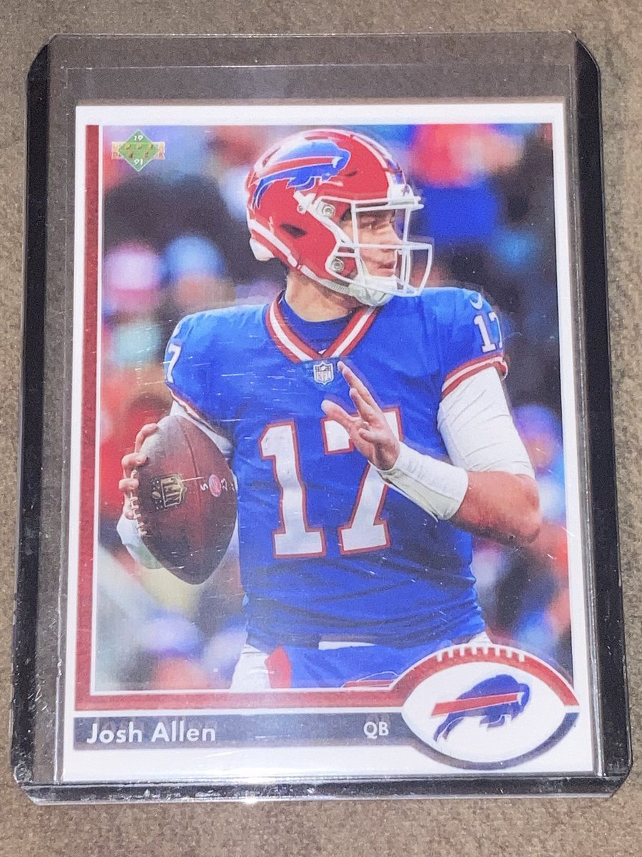 Rough_Buff's tweet image. Good morning! To celebrate our 9-2 Bills “rebuilding” season…I’m giving away this sick custom Josh Allen card from @SwapTheCard . Bills fans only! Follow and RT, Bills fans only! #BillsMafia