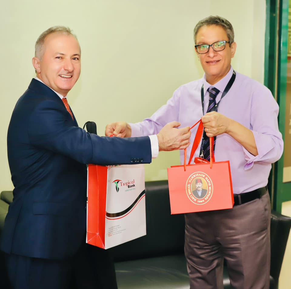 ADFIMI Secretary General Mr. Ilhami Ozturk visited Uganda TROPICAL BANK Managing Director, Abdulaziz Mohamed A. Mansur and Acting Executive Director, Ms. Joweria Mukalazi.