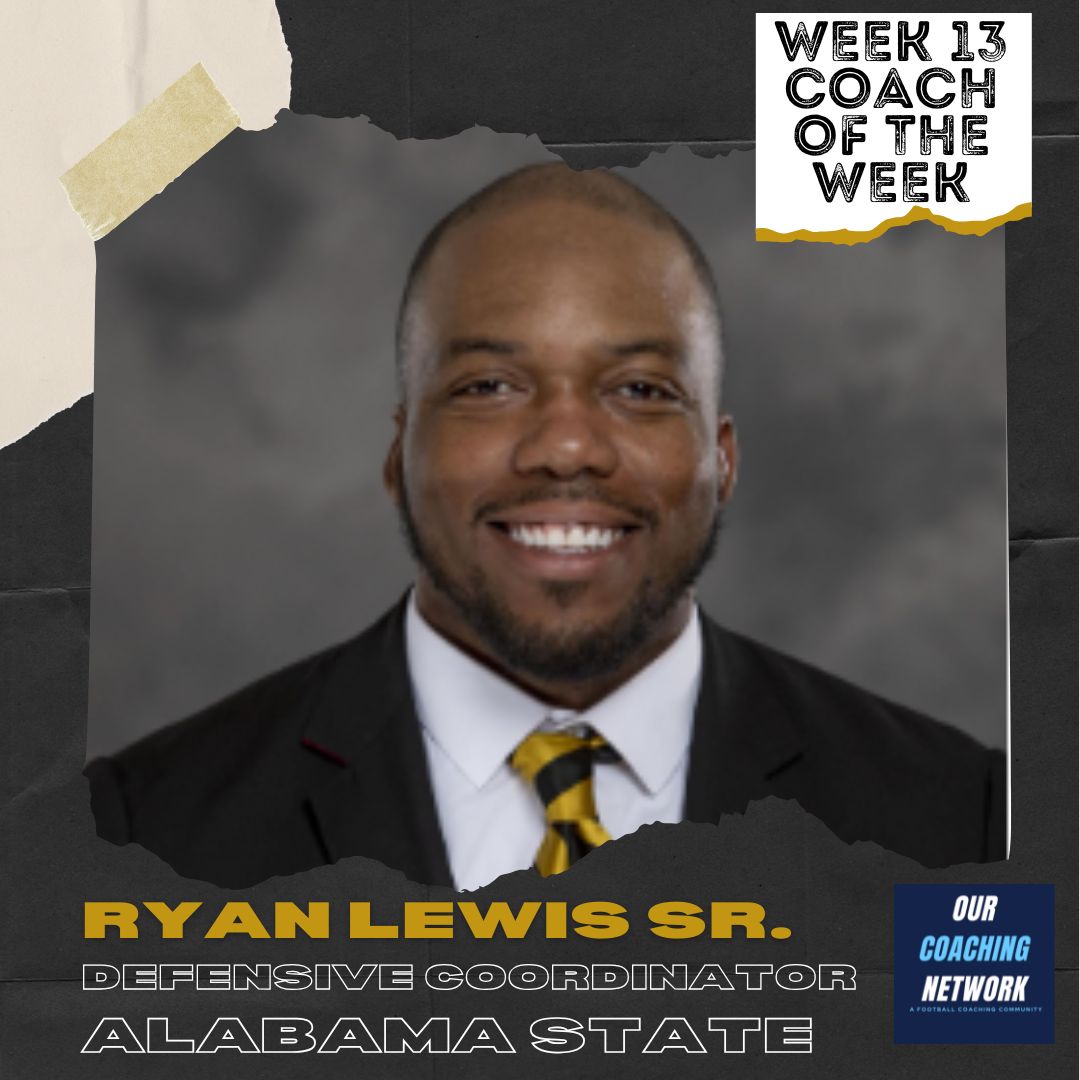 Our Coaching Network | A Football Coach Community (@ourcoachingnet) on Twitter photo 🏈Defensive Coordinator of the Week🏈
Following <a href="/BamaStateFB/">Alabama State Football</a>'s 9-6 win against PVAMU <a href="/CoachLou15/">Ryan C. Lewis Sr</a> is our FCS DC of the Week presented by <a href="/ourcitycoffee/">Our City Coffee</a>☕️
Held them to 197 Total Yards, 122 Yards Passing, 2.0Yards/Carry, & 3 Turnovers👏
Coach of the Week🧵👇 🏈Defensive Coordinator of the Week🏈
Following <a href="/BamaStateFB/">Alabama State Football</a>'s 9-6 win against PVAMU <a href="/CoachLou15/">Ryan C. Lewis Sr</a> is our FCS DC of the Week presented by <a href="/ourcitycoffee/">Our City Coffee</a>☕️
Held them to 197 Total Yards, 122 Yards Passing, 2.0Yards/Carry, & 3 Turnovers👏
Coach of the Week🧵👇