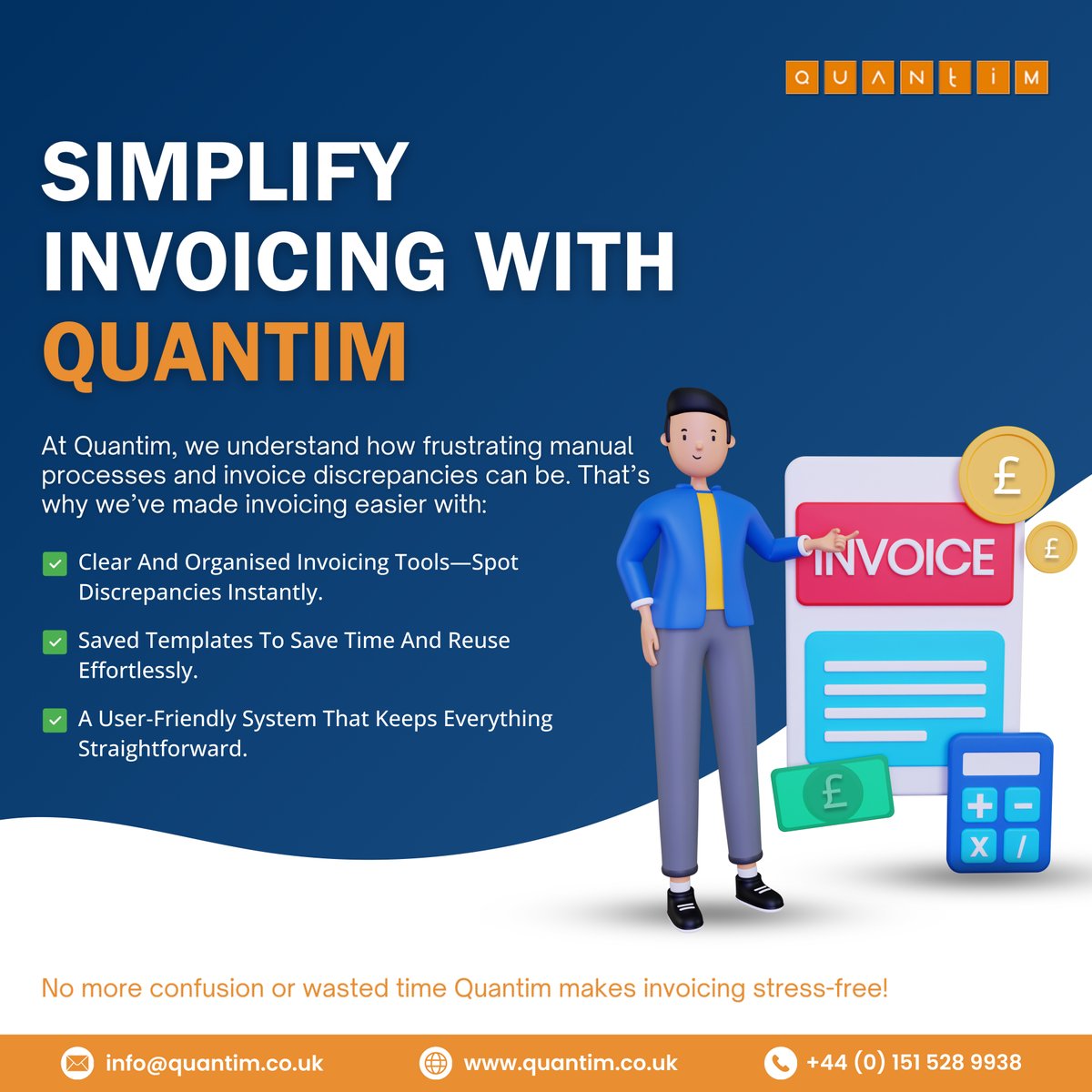 JoanPThomp's tweet image. 🚀 Simplify invoicing with Quantim!
No more hassle, just easy, organised, and stress-free invoicing. ✅

#InvoicingMadeSimple #BusinessEfficiency #Quantim