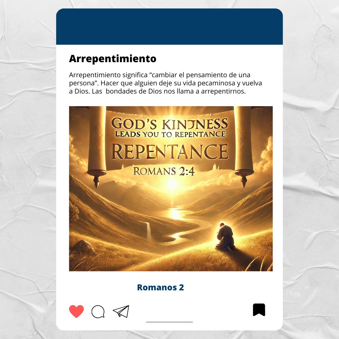 Romanos 2:4 
 ¿O menosprecias las riquezas de su benignidad, paciencia y longanimidad, ignorando que su benignidad te guía al arrepentimiento? 

bible.com/bible/149/rom.…