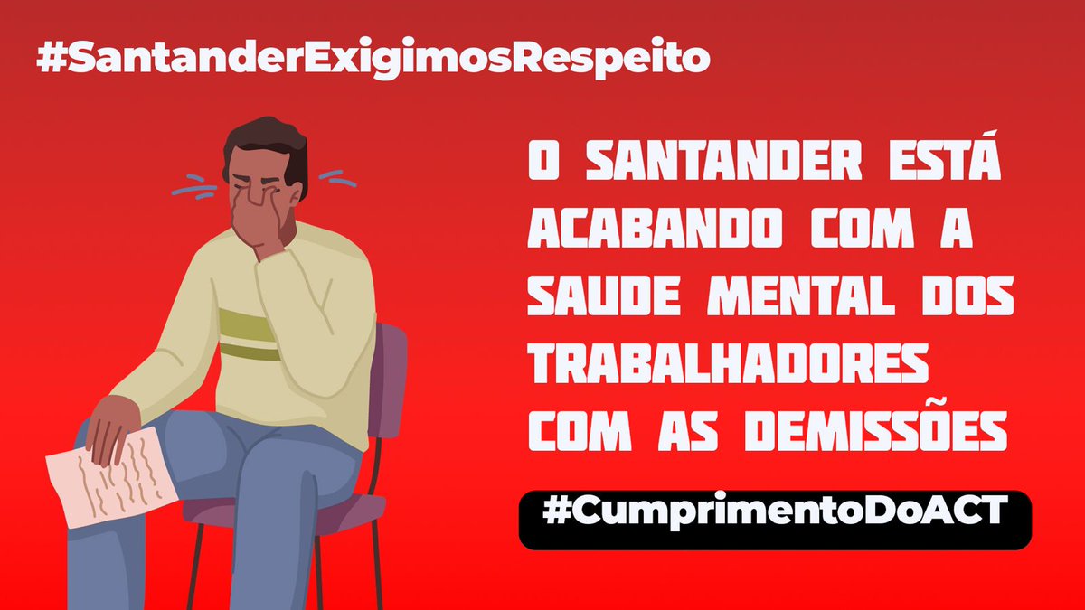 #SantanderExigimosRespeto.
A uniformidade das práticas antisindicais do Santander é clara: em vários países, o banco promove terceirizações e precariza as condições de trabalho. Exigimos o cumprimento dos acordos coletivos! 
<a href="/santander_es/">Santander España</a> 
<a href="/AnaBotin/">Ana Botín</a> 
<a href="/santander_br/">Santander Brasil</a>
<a href="/bancosantander/">Santander</a>