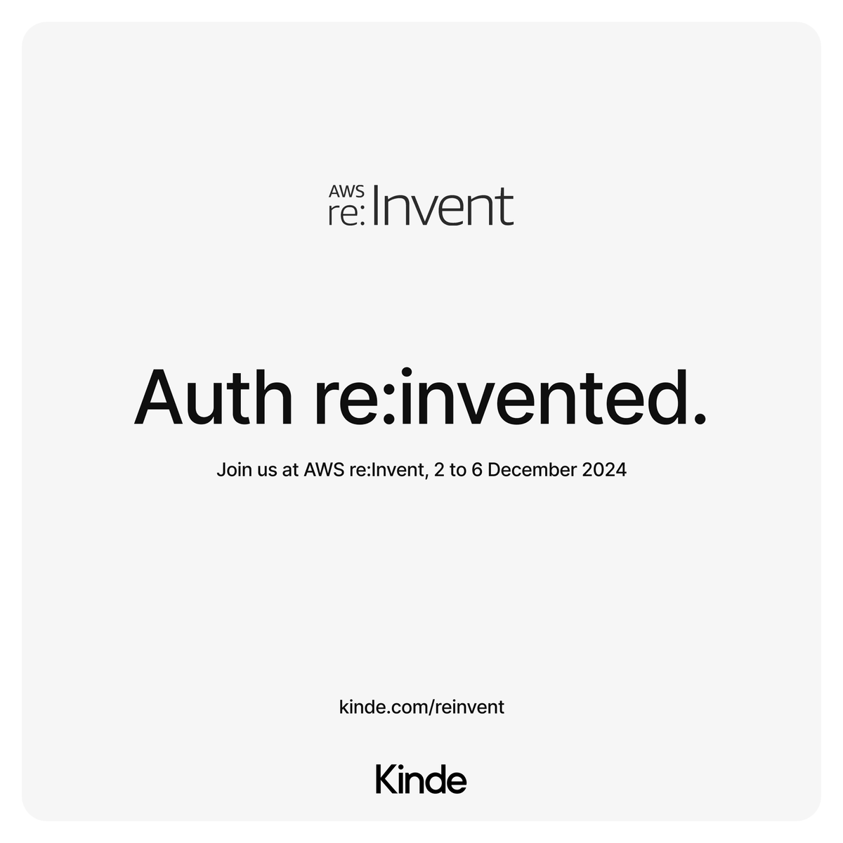 Hey folks! We’re sending one of our own to <a href="/AWS/">Amazon Web Services</a>  re:Invent in Las Vegas from 2 to 6 December.

They’ll be spreading the word about Kinde and meeting with customers and fellow tech makers. Pre-book a chat with <a href="/onderay/">Andre Selton</a> via our website. He may or may not have TimTams to share.