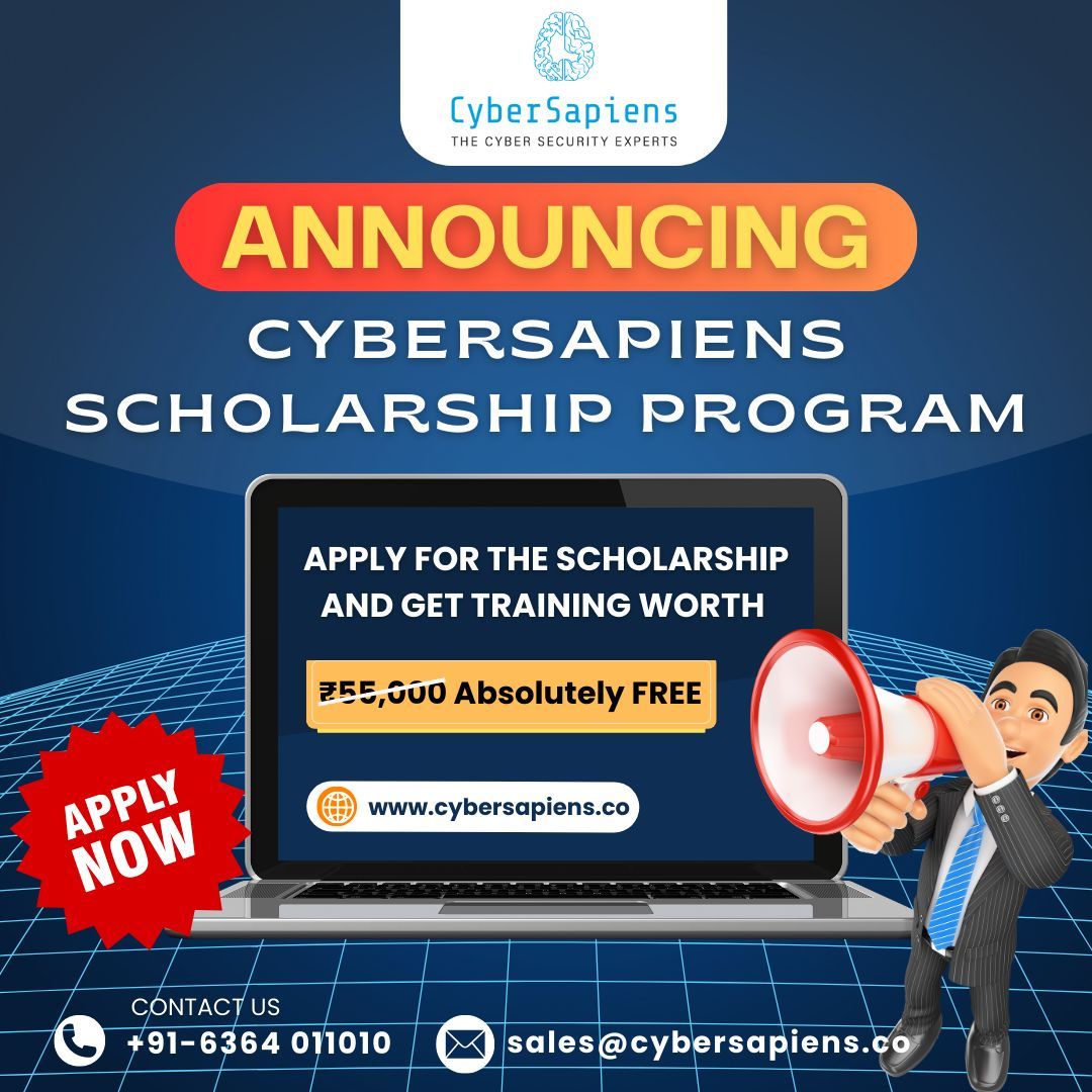 Cybersapiens101's tweet photo. ANNOUNCING: CyberSapiens Scholarship Program!
Are you passionate about a career in cybersecurity but held back by financial constraints?
#cybersapiens #cyber #cybersecurity #cyberawareness #cybersecurityscholarship #scholarship #cybersecuritytrainingprogram https://t.co/2QblOtYRie