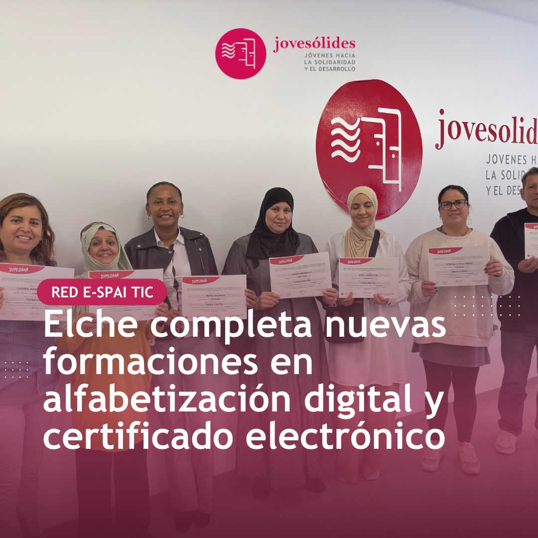 JOVESOLIDES's tweet image. ✨ ¡Mujeres que brillan con luz digital!

Los cursos de competencias digitales (alfabetización y firma digital) en la #RedEspaiTIC de Elche han llegado a su fin, y queremos celebrar a las mujeres que los han completado. 💻👩‍💻

#brechadigital #Einclusión