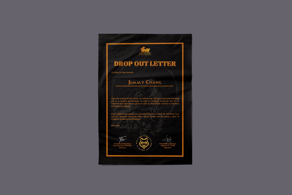 ㅤ

[ DROP OUT LETTER ]

@inktroubles - D-123133

Thank you for your dedication. May luck always be with you. See you next time!

<a href="/VladimirAcademy/">Vladimir Academy</a> <a href="/VNA_Nation/">VNA NATION</a> <a href="/VladimirDatum/">𝐃𝐚𝐭𝐮𝐦</a> <a href="/Ms_FSinclair/">𝓕ae.</a> <a href="/Ms_GCroft/">Lilyana.</a> <a href="/venteure/">Kenji</a> @cexulean <a href="/retroveire/">Mars 、Wolfgang</a> <a href="/blluedsky/">空</a>

ㅤ