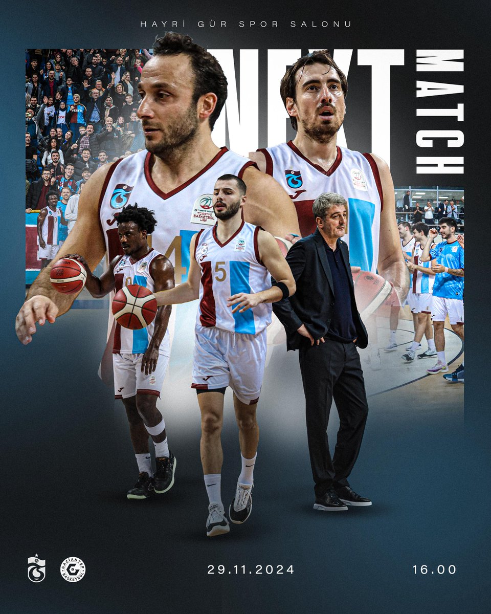 ⏭ 🏀
🆚 Trabzonspor-Gaziantep Basketbol
🗓 29.11.2024
⏱ 16.00
📍 Hayri Gür Spor Salonu