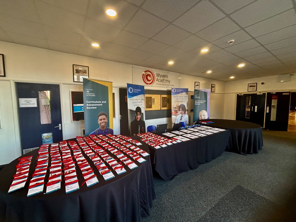 consiliumat's tweet photo. We’re set up and ready to welcome our visitors to @WyvernAcademy 🌟

It is a privilege to host the Curriculum and Assessment Review led by the @educationgovuk

Looking forward to an insightful and collaborative day, driving excellence in education together.

#DfE https://t.co/8up2iprX2d