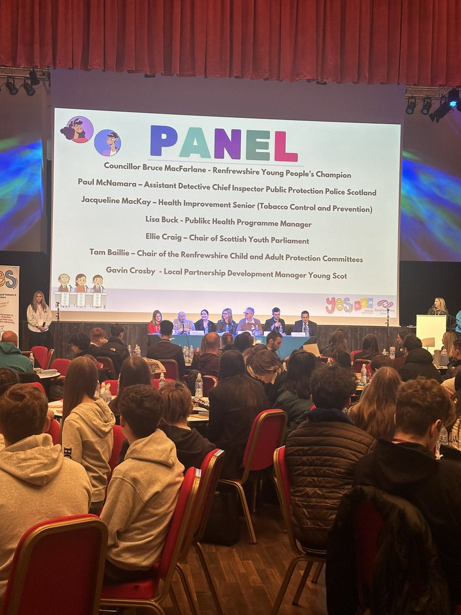 Our panel are here to answer all questions with the focus of Violence, Safety and Substance Use (vaping). #16DaysOfActivism #YoungandEquallySafeinRenfrewshire #renyouthservices #renyouthassembly2024