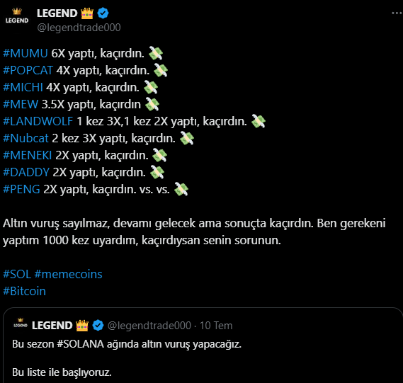 legendtrade000's tweet photo. 1$ iken #SOLANA dedim, 260$ oldu.
20$ iken SOLANA dedim, 264$ oldu.
140$ iken SOL dedim, 264$ oldu.
Ama mesele bu değil...
SOLANA yeni bir çağ başlatacak dedim, biraz bahsedeyim, $SOL ağı üzerinde çok sağlam projeler var...
Bu projeler sadece kripto para piyasasını değil, reel sektörde, birçok şeyi değiştirecek. Merkezi borsalar hükmünü yitirmeye başladı bile, bu dalga sadece merkezi borsaları değil, aynı zamanda günlük yaşantımıza sirayet eden birçok alanı etkileyecek. Bunların arasında birçok teknoloji ürünü olacak ve ürün sahipleri, burayı yani SOL tarafını, istese de, görmezden gelemeyecek... Erkenden yerinizi alın...
Bazı projeler üzerinde korsan-etik tartışmaları yapılabilir ancak bu zaten merkeziyetsizliğin getirdiği bir sonuç.
Bu alanda çok büyük fırsatlar olacak, bunu erkenden görün diye bir kez daha hatırlatma yaptım...
Bu projelere ve merkeziyetsiz alandaki koca bir dünyaya ulaşmak için giriş kapısı elbette, merkeziyetsiz finansın bir kolu olan DEX borsaları...
Önümüzdeki günlerde, fırsat bulursam, DEX borsası kullanımının tüm inceliklerini, aynı zamanda zincir üstü analiz nasıl yapılır anlatacağım. Takip edip fırsatları yakalamanız için birkaç başarılı balina cüzdanı paylaşacağım...
Eğer DEX ile ilgili sorunuz varsa, şimdiden bu paylaşım altında biriktirin...
#Bitcoin