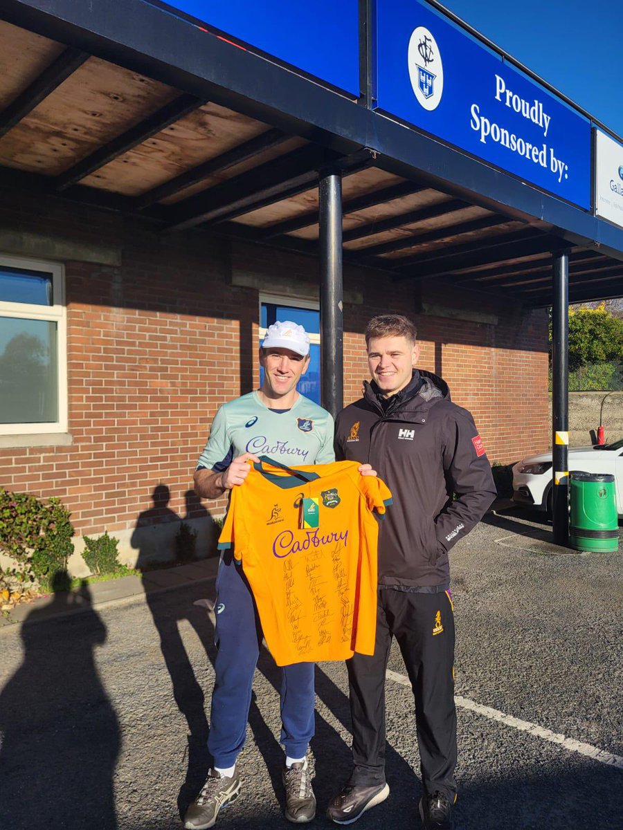 Our coaching team were invited to Dublin this morning to watch the <a href="/wallabies/">Wallabies</a> train ahead of their match vs Ireland on Saturday.

This was possible through Instonian Gary Mitchell who currently works as the Australian Team Doctor!

Thanks Gary and Australian Rugby for the invite!