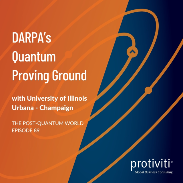 TimMaloneyJr's tweet photo. Protiviti’s Konstantinos Karagiannis chats with Brian DeMarco and Harley Johnson from University of Illinois Urbana-Champaign about how DARPA is advancing the industry and the race to fault-tolerant quantum computing. https://t.co/3xZnq3kFwD https://t.co/BNXp7C4zFh