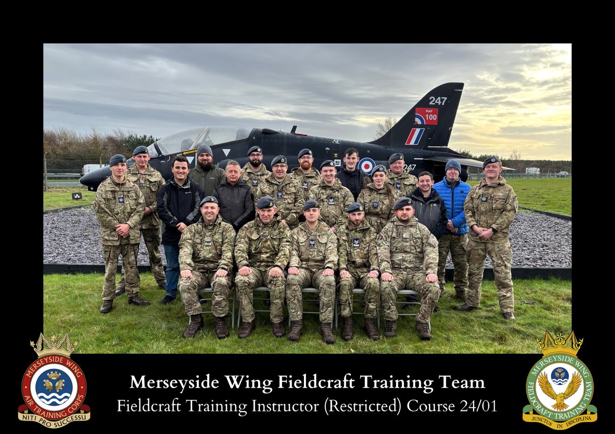#Congratulations to the 13 cadets and CFAVs who successfully completed the FTI(R) Course at RAF Woodvale.  This means they are now qualified to plan and conduct basic #Fieldcraft lessons on their respective units.

<a href="/OCMerseyside/">OC Merseyside Wing RAFAC</a> <a href="/ComdtAC/">Commandant RAF Air Cadets</a> <a href="/ACO_RCNORTH/">RC North - ACO</a> <a href="/aircadets/">RAF Air Cadets</a> <a href="/RAFAC_JL/">Air Cadet Junior Leaders</a>