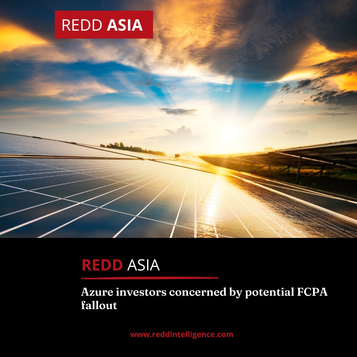 ReddIntell's tweet image. In September 2022, REDD flagged Azure Power's FCPA risks after its CEO's abrupt exit and compliance issues. Over two years later, the US SEC charged Azure Power and Adani Green Energy for alleged bribery in multi-billion-dollar energy contracts at above-market rates.