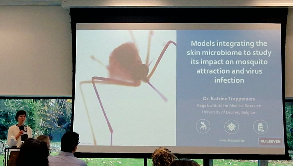 2nd Best abstract presentation by Dr. Katrien Trappeniers <a href="/KatrienTrap/">Katrien Trappeniers</a> from <a href="/DelangLab/">Mosquito Virology Team - Rega Institute Leuven</a> sharing her data on Models integrating the skin microbiome to study its impact on mosquito attraction and virus infection. #SkinMicrobiota #Infection