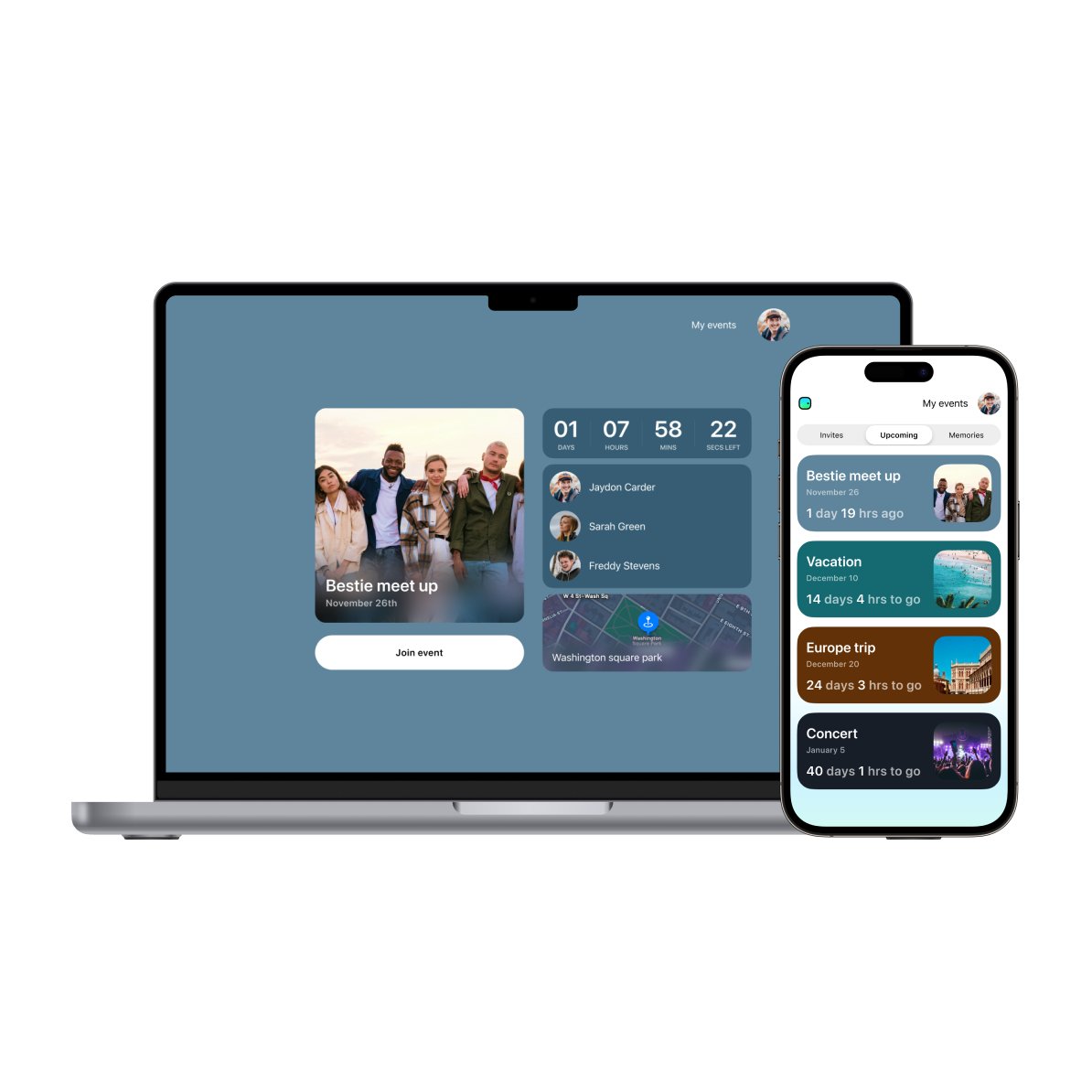 Say hello to RSVP on web! 💻📱🎟️

Now with a simple link you get anyone to join your event. With a gorgeous new web experience that works on any device.

From small things like a weekend away all the way to a big birthday party ✨

Just send the link and have fun!