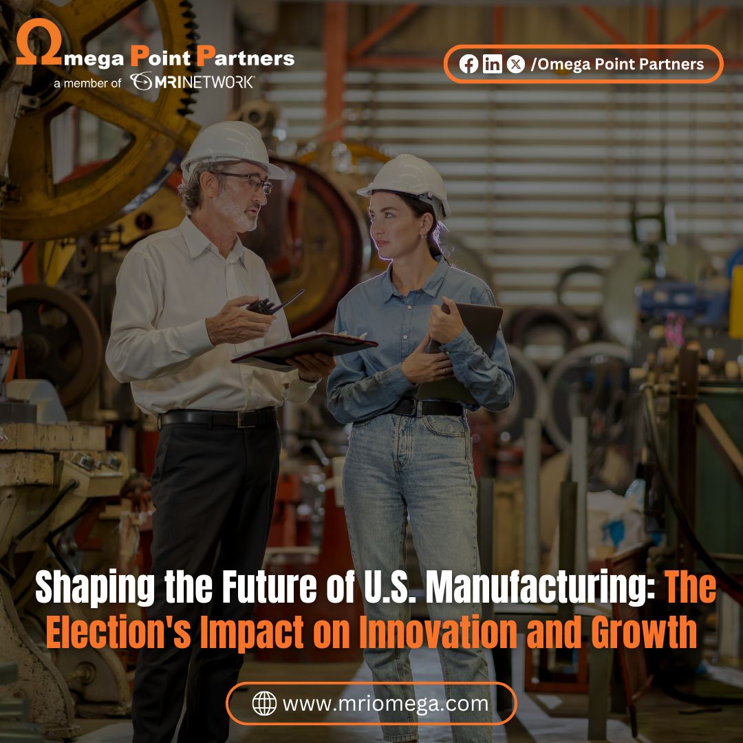 🔗 Dive deeper into how these changes might shape the industry: 
mriomega.com/index.php/engi…

#ManufacturingFuture #Election2024 #Innovation #WorkforceDevelopment #Automation #Sustainability #USEconomy
