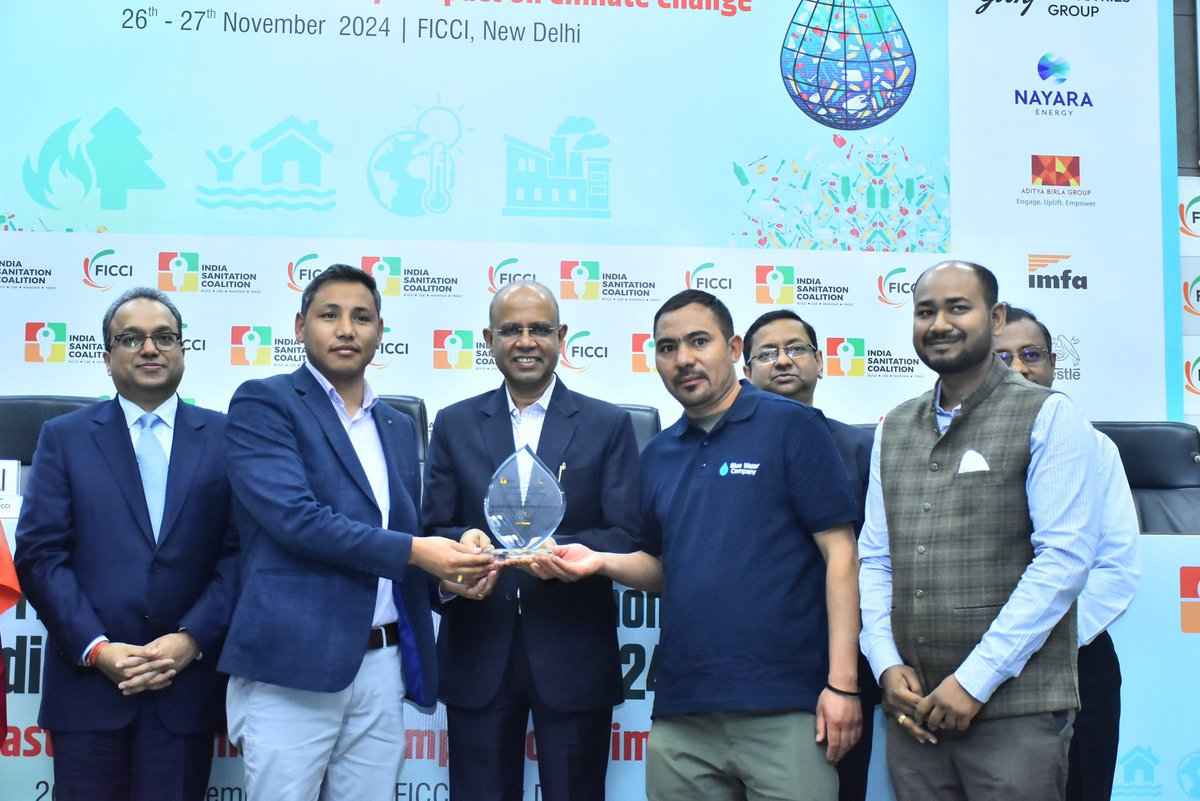 MCL_leh's tweet image. Municipal Committee Leh &amp;amp; Blue Water company has won award for Best Model in Fecal Sludge &amp;amp; Septage Management (FSSM) at the 8th Edition of ISC-FICCI Sanitation Awards 2024.