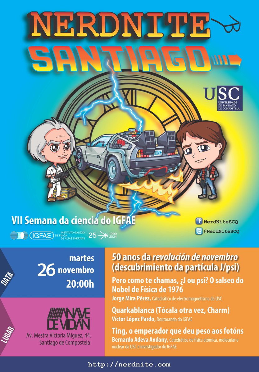 Hoxe temos <a href="/NerdNiteSCQ/">NerdNiteSCQ</a> en <a href="/anavedevidan/">A NAVE DE VIDÁN</a>

<a href="/UniversidadeUSC/">USC</a> <a href="/CulturaUSC/">Área de Cultura da USC</a>

usc.gal/gl/xornal/even…