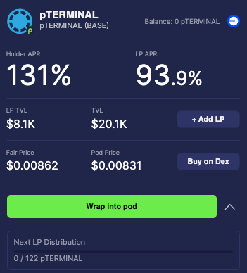 FUEGO_BASE's tweet image. The $FUEGO Treasury and community members now own approximately 5% of @terminal__co $TERMINAL
We have launched a POD at Peapods.Finance for long term holders to wrap or LP their Terminal w/ $PEAS.
Great returns on Vol-Fi! Bring it to @base !
We hope to have $100k into…