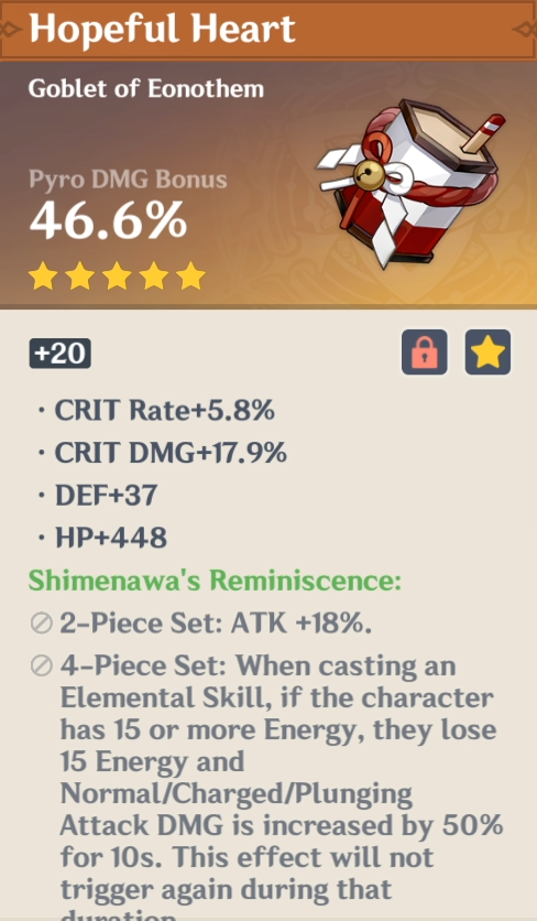 8hrs of farming elixers ~2000 artifacts to strongbox. All for a yoimiya pyro goblet. This is what i ended up with...