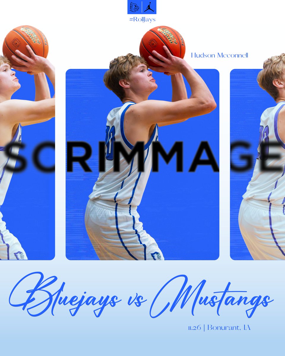 ACHIEVE Scrimmage 

🏀 Bluejays vs DCG
📍 Bondurant, IA
⏰ 6:00 (JV) + 7:00 (Varsity) 
🎟️ bit.ly/4fZhJTf (no passes honored) 
📺 bit.ly/414ppin

🚨All proceeds to go to Children's Cancer Connection 🚨

Silent Auction items on hand!