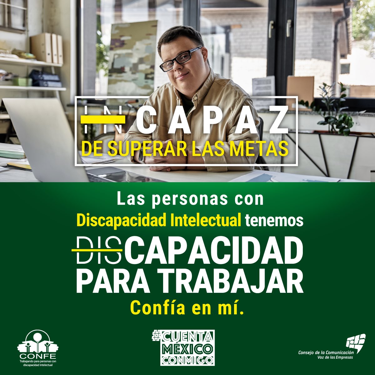 AlcaldiaMHmx's tweet photo. Porque ellos también tienen la CAPACIDAD para realizar cualquier trabajo, ¡confía!
ℹ️https://t.co/QUJXDqjeMw
#InclusiónLaboral #CONFEMx @ConsejoCC https://t.co/SeHzOAUYbF