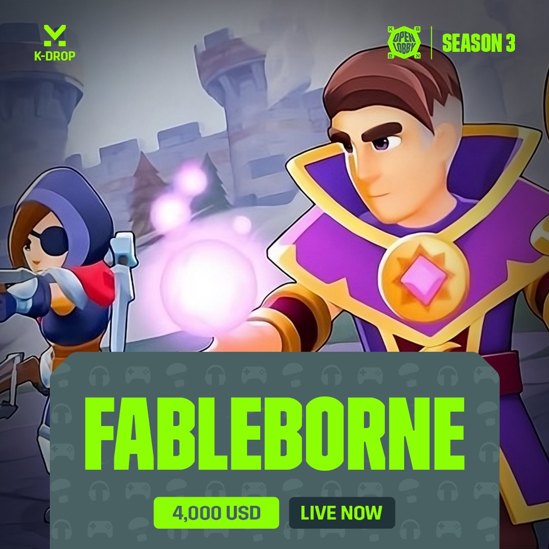 Defend your kingdom, unlock tokens 👑

<a href="/fableborne/">Fableborne</a> joins Open Lobby Season 3 — now LIVE on K-Drop!

Play and grab your 4,000 USD! Join here now 👇