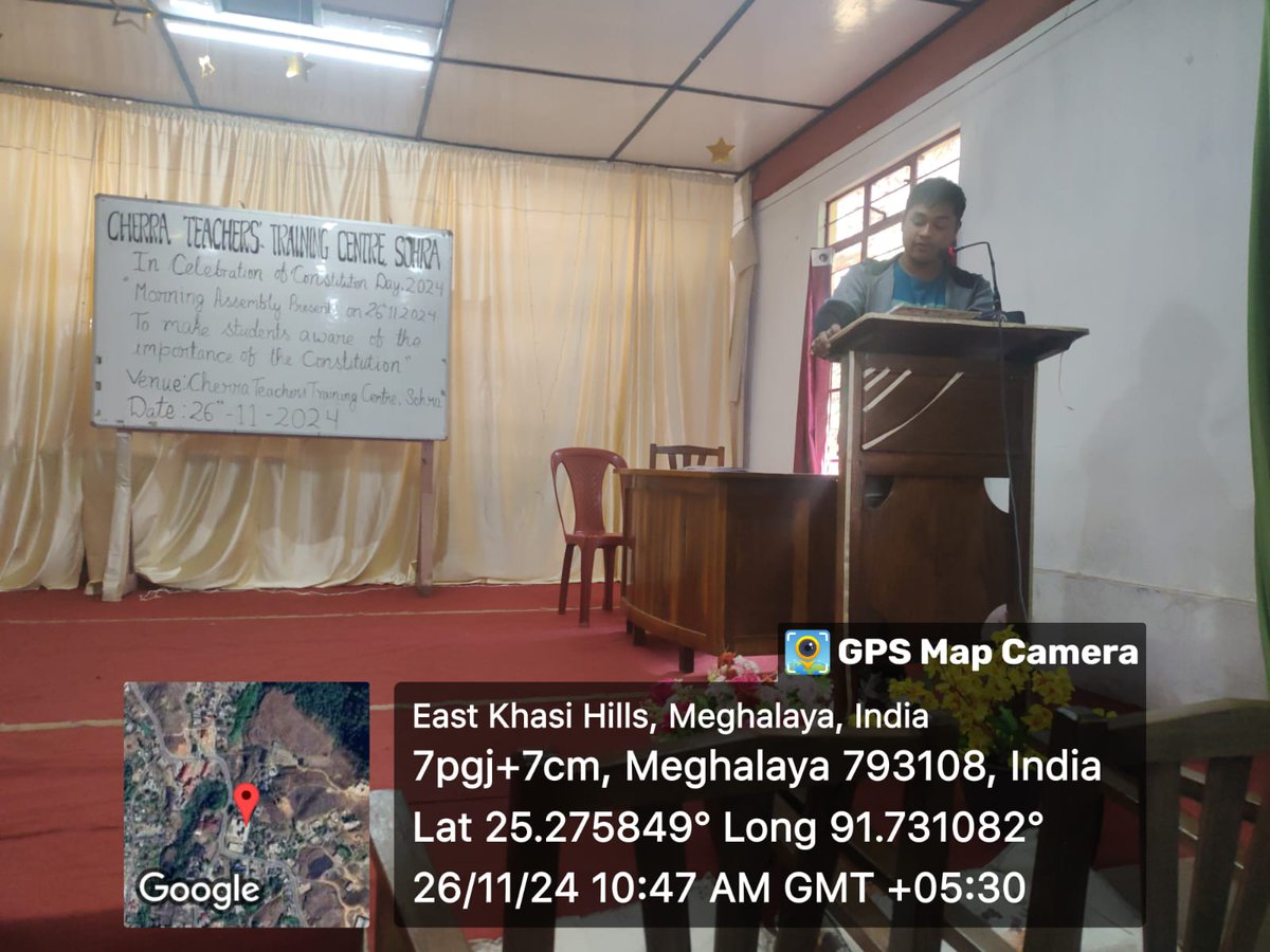 cttcsohra's tweet photo. @ncteDelhi On 26/11/24,CTTC celebrated the ConstitutionDay, the firstyear student organized a program to highlight the importance of the rights of citizen of India. One of the firstyear student give a speech followed by roleplay to create awareness on Right against Explotation https://t.co/PvTLPtFDyx