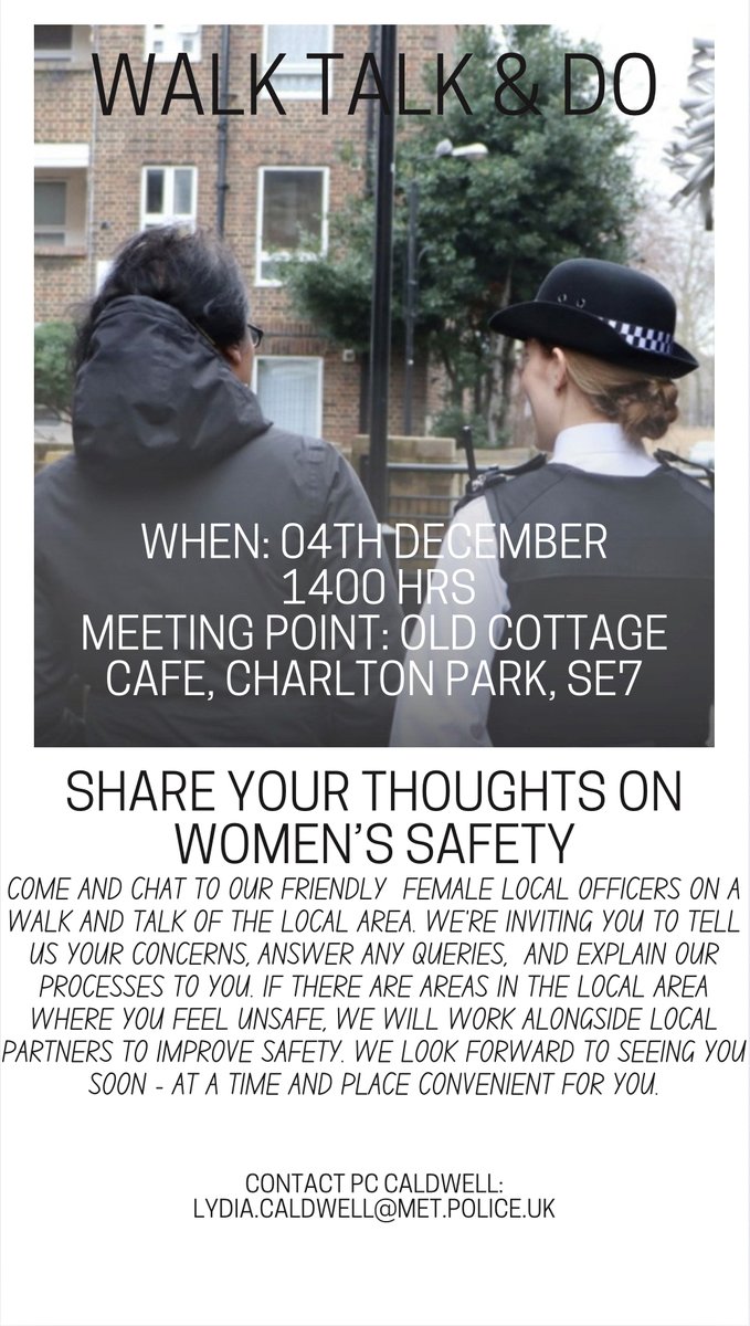 📣 Join us for a “Walk, Talk, and Do” on 4th December at 2pm!

This is a chance for women to connect, share, and take action in a safe and supportive environment. 🌟

📍 See the poster for all the details—we’d love to see you there! #CommunitySupport #WomenEmpowerment