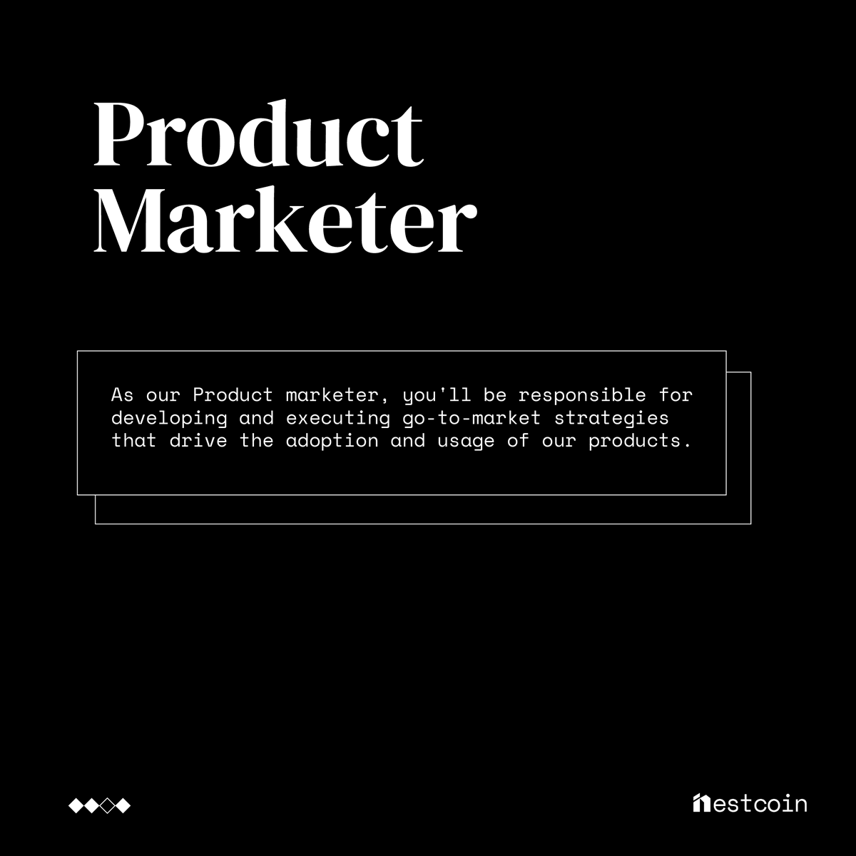 Nestcoin's tweet photo. If any of these roles interest you, we'd love to hear from you. 

Apply here - https://t.co/oNgBt6TJTz https://t.co/jX7Ww7HYeO