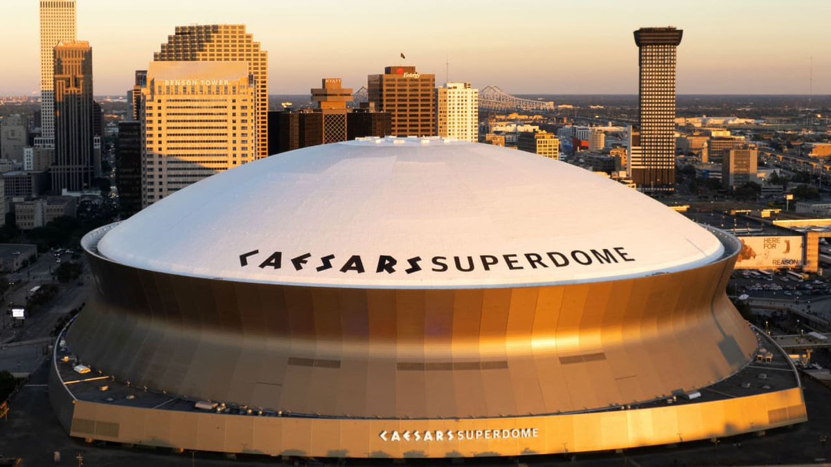 Shout out to the goddamn Superdome. Many stadiums have come and gone and yet this proud son of a bitch is 50 years old, hurricanes have tried and failed to finish it off, and now it’s about to host another fucking Super Bowl. One of the GOATs of sports architecture. Recognize.