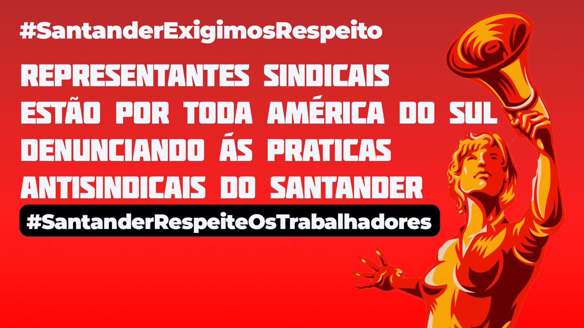 Sintraftomg's tweet photo. #SantanderExigimosRespeto | O Santander vem aplicando uma política de fechamento de agências e redução de postos de trabalho em toda a América do Sul, atacando os direitos dos trabalhadores. Não aceitaremos! ✊ #FimDasDemissões @santander_es @AnaBotin @santander_br https://t.co/b5tr47uJCu