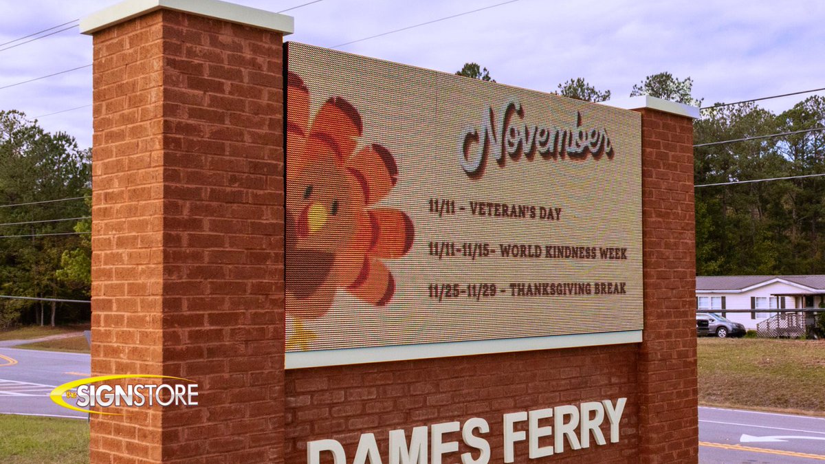 signstoremacon's tweet image. We partnered with the Jones County School System to install this modern Digital LED Monument Sign for Dames Ferry Elementary School. Ready to elevate your school’s visibility? Call Now! 1-800-316-9530 signstoremacon.com
#SchoolSigns #DigitalLED #MonumentSignage #TheSignStore
